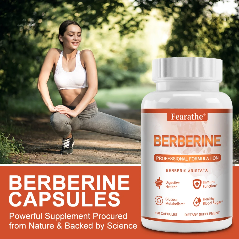 Premium Berberine Supplement - Non-GMO, Blood Sugar Metabolism, Glucose Metabolism, Immune, Cardiovascular and GI Health