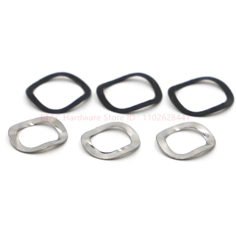 Rondelle Ressort M3-M118 Ondulée Acier Inoxydable 304 Noir Acier 65MN