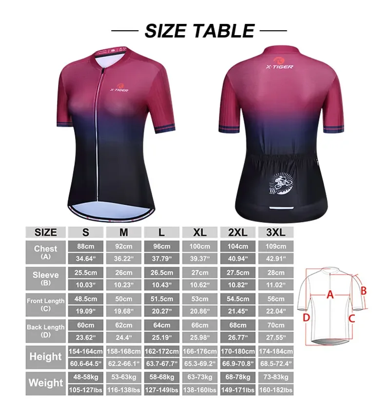 X-TIGER Cycling Jersey Slim-Fit Clothing Top Quality Women MTB Maillot Bike Shirt Downhill Jerseys Summer Cycle Clothes