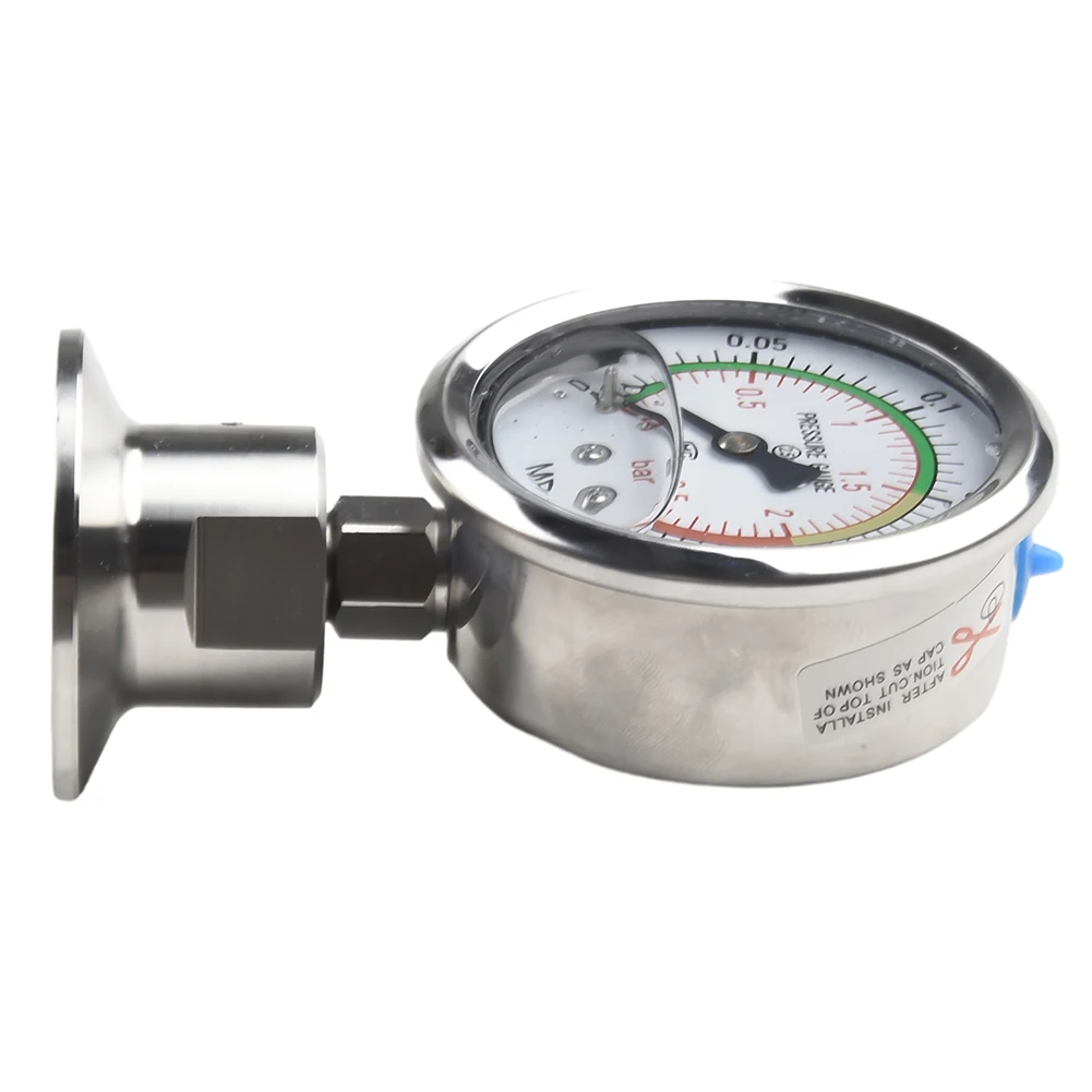 YTP60 Sanitary Diaphragm Pressure Gauge for Water Treatment Processes Measuring Range 0 0 4MPa with Easy Assembly