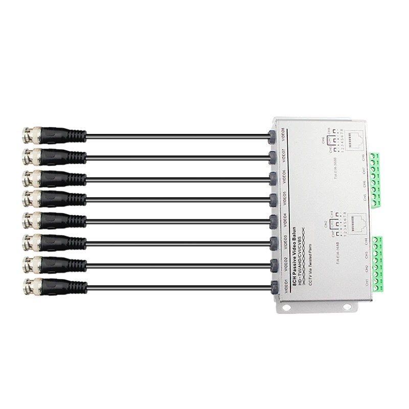 HD 8 Channel Video Balun BNC Converter UTP Transmitter For CCTV Security AHD Camera System