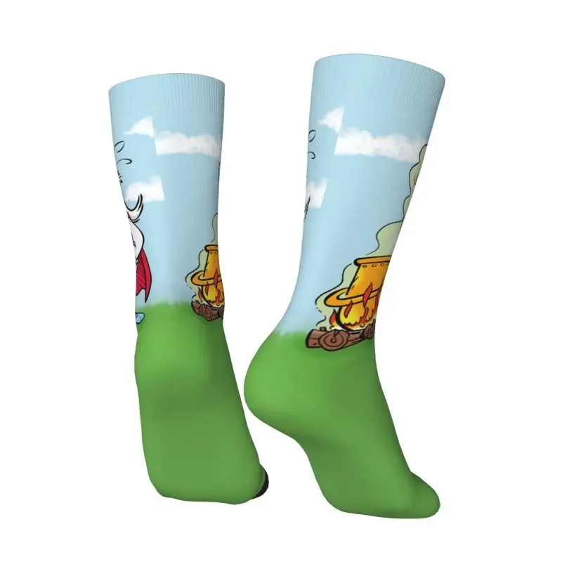 Chaussettes de dessin animé Astérix Panoramix pour hommes et femmes, Chaussettes provoqué, Chaudes, Drôle, Fantaisie, Getafix, Cuisson, Potion magique, Crew