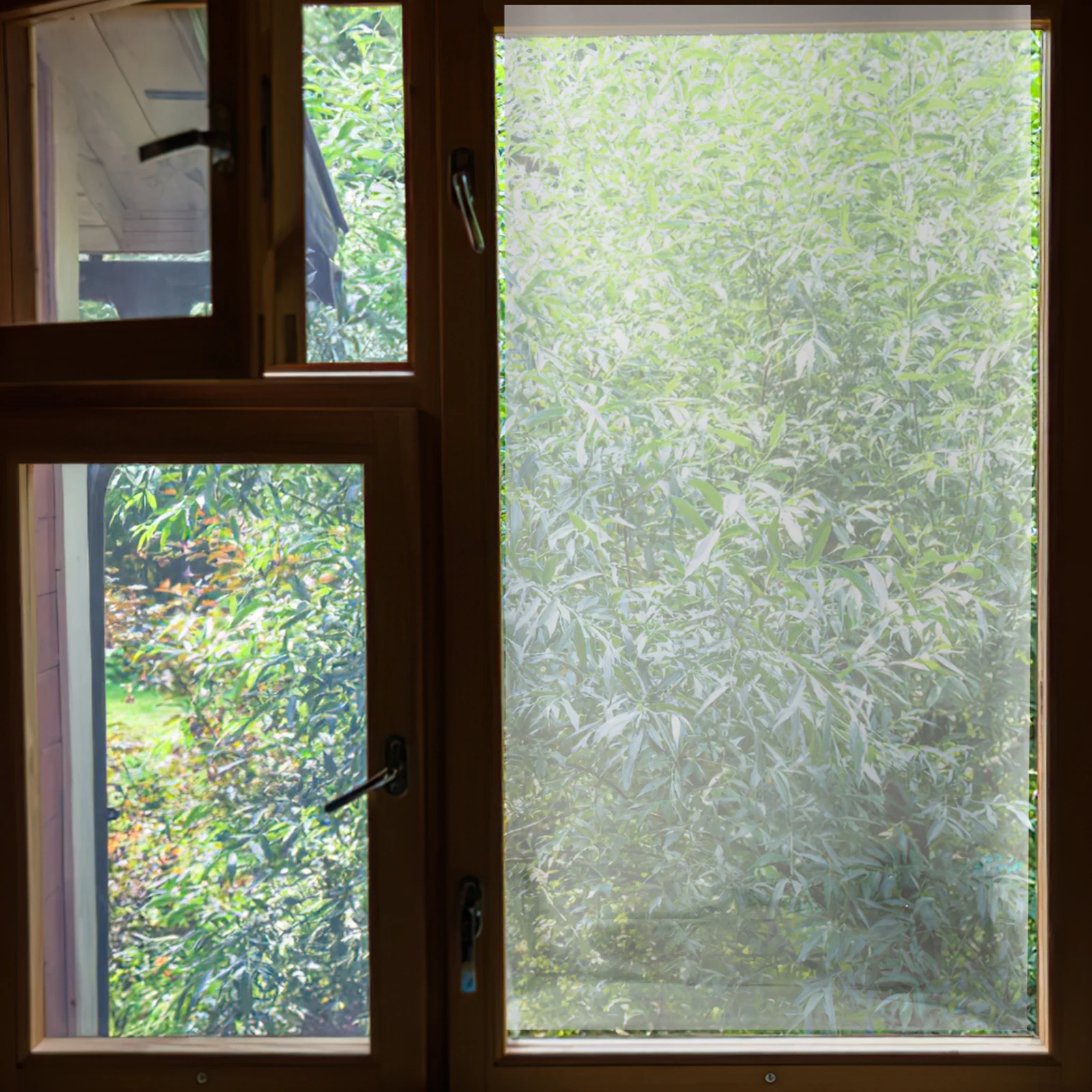 

1 Roll Privacy Window Film Pet Pvc One Way Mirror Tint Sun Blocking Uv Protection Static Cling No Glue Daytime Privacy