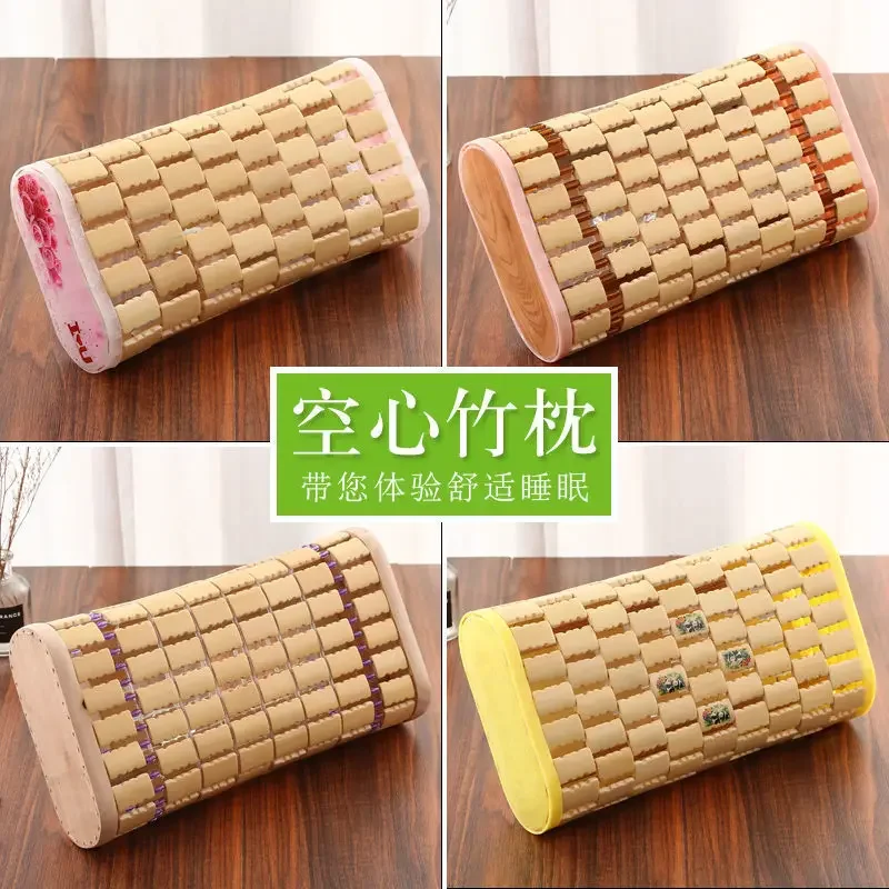 Summer Hollow Adult Single Cervical Mahjong Bamboo Sweat Steaming Sauna Cool Woven Pillow