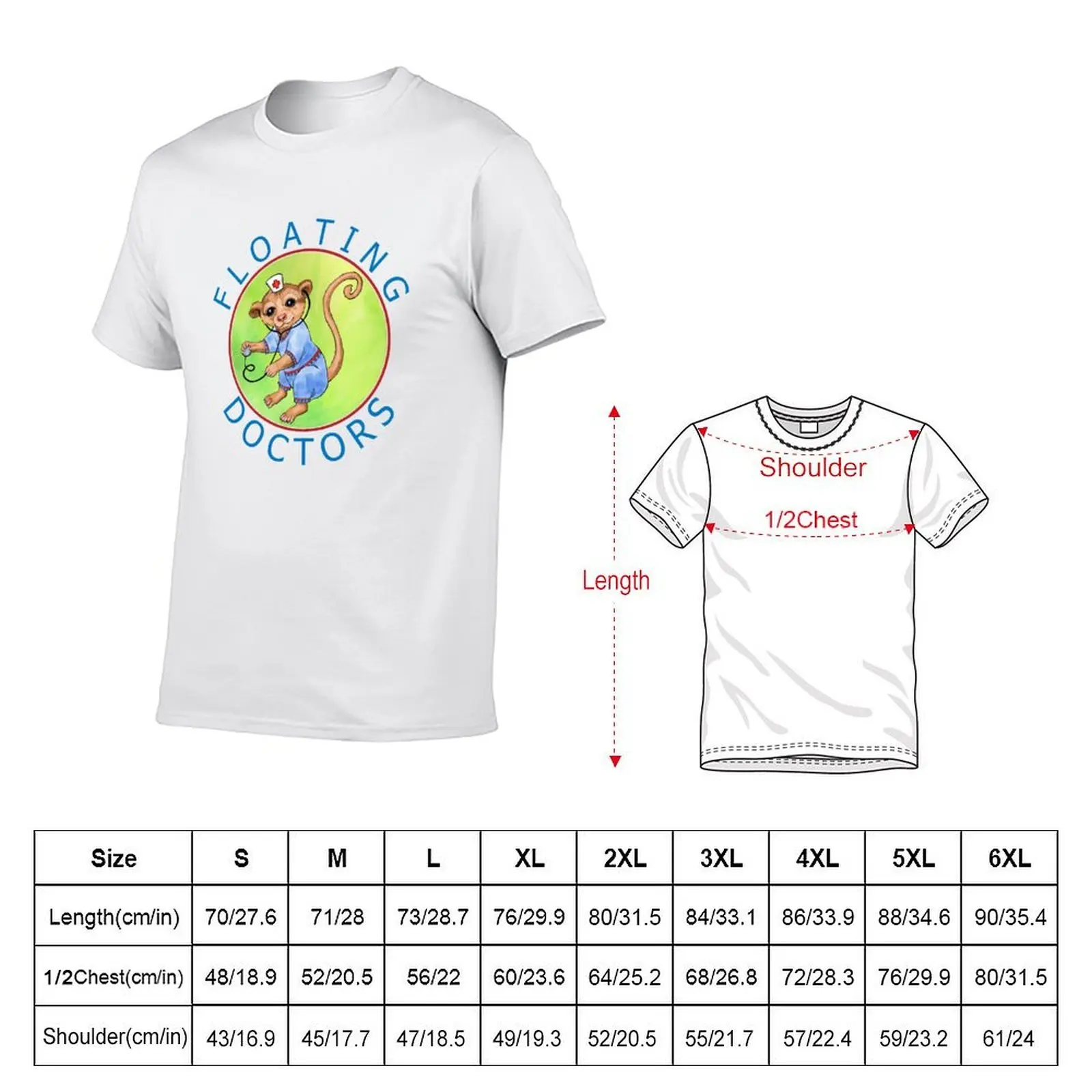 Floating Doctors Dr Kinkajou Red Circle Collection T-Shirt t shirts for man slim fit man t shirt cotton high quality T-Shirt