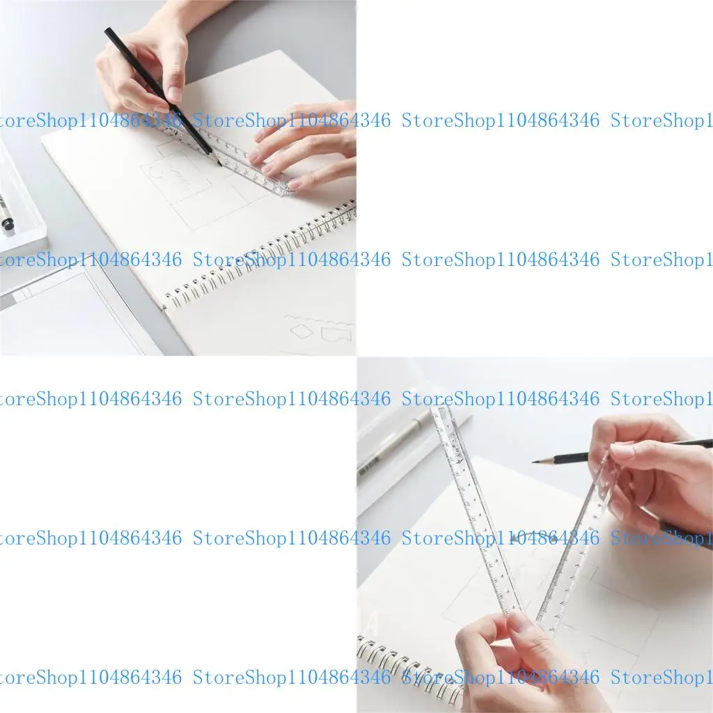 5ASD Drawing Ruler chiaramente centimetri, misurando lunghezza 0-30 (0-12 pollici)