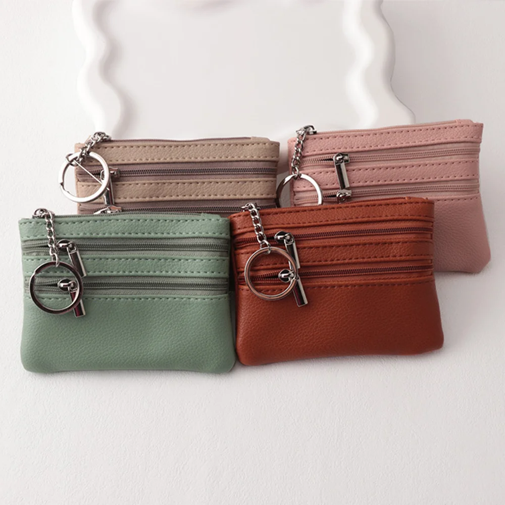 

Fashion Leather Women Wallet Clutch One/Two Zip Female Short Small Coin Purse Brand New Design Soft Mini Card Cash Holder