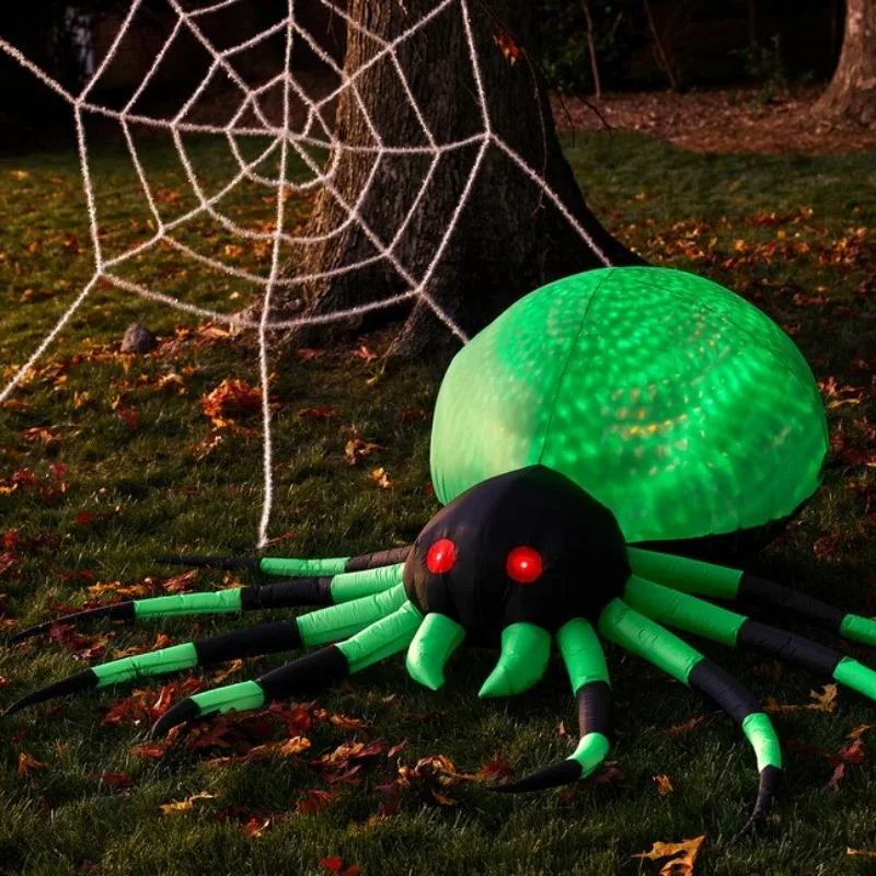 

Торшеры на Хэллоуин, 3,5 фута, красочные диско-светильники с черными, зелеными и красными глазами, настольные светильники «Паук Аура», атмосферные художественные украшения