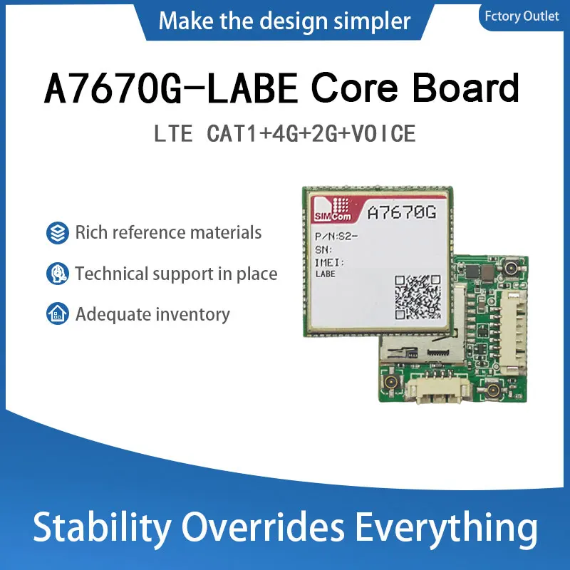 

SIMcom A7670G-LABE CAT1 Core Board , support Data+voice 1pcs