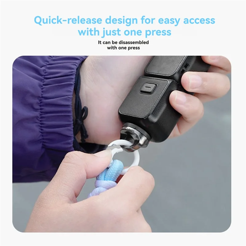 ABDE-Camera Lanyard Neck Strap Adjustable With 1/4In Screw Anti-Lost Security Rope For Pocket 3 X3 X4 Gopro A