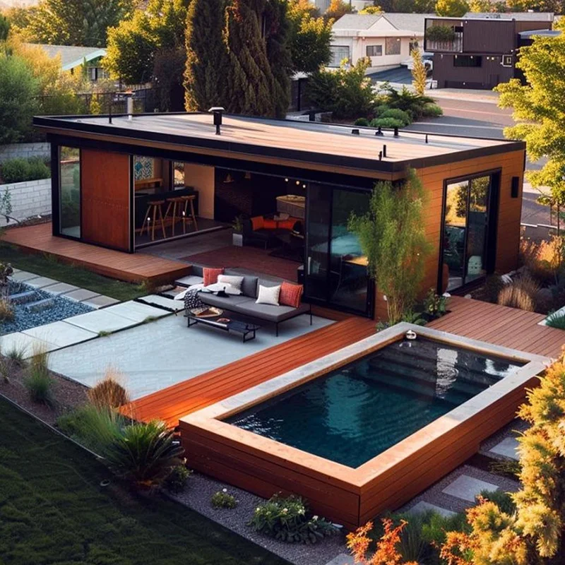 20ft الألياف الزجاجية فوق الأرض حاوية المنزل حمام سباحة مع نافذة 18ft 40ft الجاهزة في الهواء الطلق الحاويات حمام سباحة