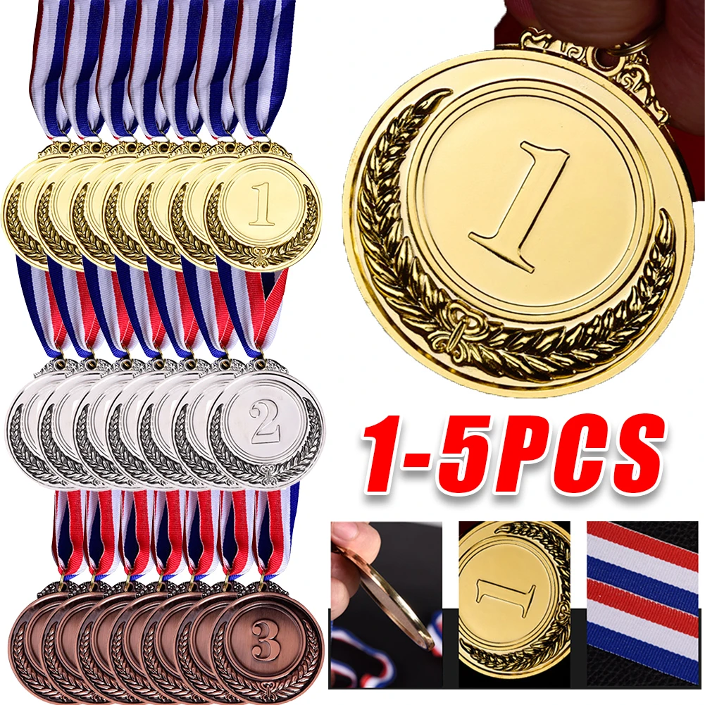 

Награда, поощрительный значок, золотые, серебряные, бронзовые призы, награда, медаль, призы для соревнований с лентой для сувениров, подарков, игр на открытом воздухе