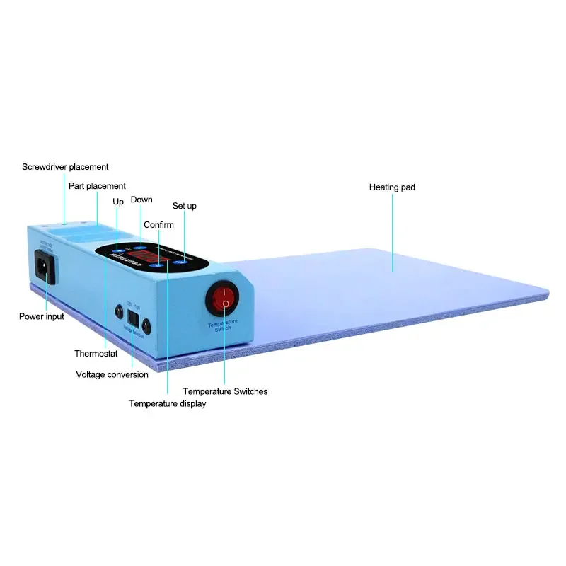 SUNSHINE-Mini LCD Screen Splitter, Aquecimento Stage Separator Pad para Telefone, IPad Reparação, Separação Pad, LCD Desmontagem Treasu, S-918E