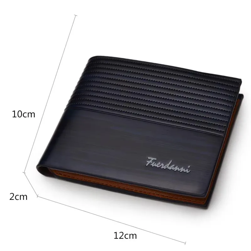 عالية الجودة قصيرة الرجال المحفظة اسم النقش بطاقة كليب سليم الذكور المحافظ تصميم بسيط معرف وحامل البطاقة للرجال #3