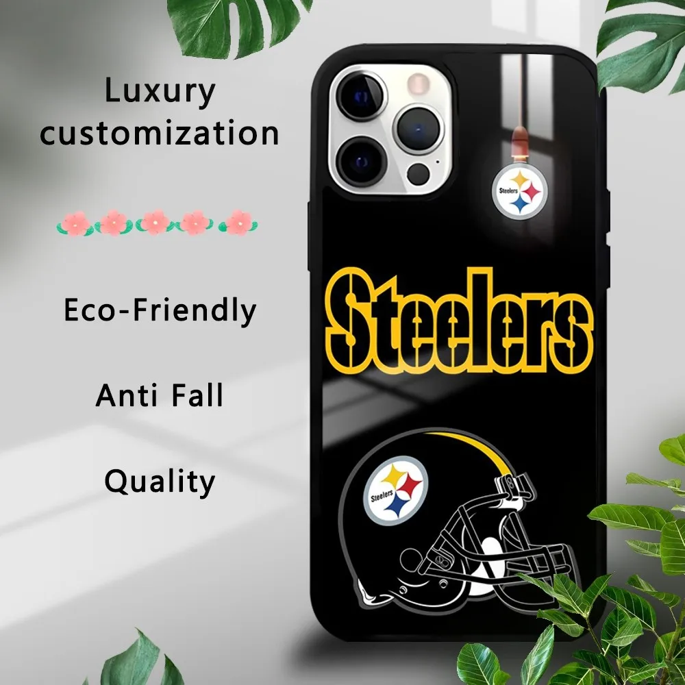 P-Pittsburgh S-Steelers Phone Case For iPhone 16 15 14 13 12 11 Pro Xs Max Mini Plus Celulares Hard Funda