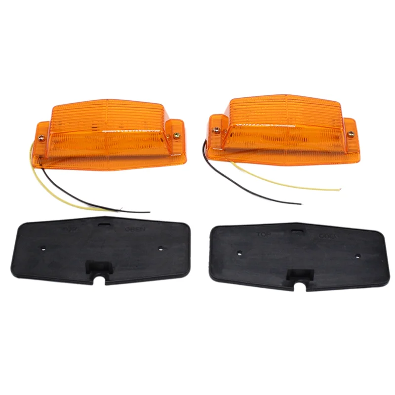 

Светодиодный габаритный фонарь на передней решетке, 2 шт., оранжевый ретро для грузовика Scania, грузовика, передний индикатор с двойной горелкой