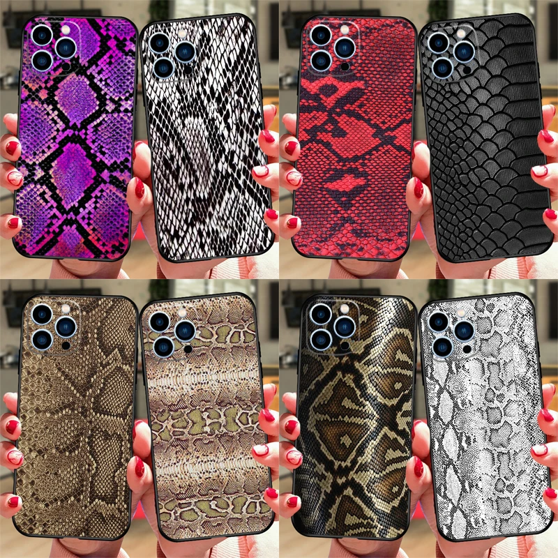 Snake Skin Case For ZTE Nubia Red Magic 11S 10S 9S 8S 8 9 10 11 Pro Plus 6 7 6S 7S Pro 6R 10 Air Cover