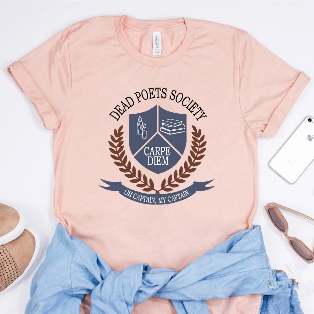 Dead Poets Society Short-Sleeve Unisex T-Shirt Classic Film Shirt Dead Poets Society 90s Inspirational Tees Trendy Casual Tops