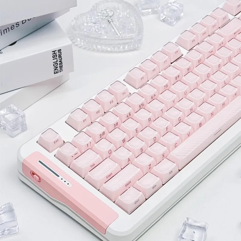 

Колпачки для клавиш с желе и кристаллами, 113 клавиш, материал ПК, OEM-профиль, DYE-SUB, персонализированные для CHERRY MX Switch, механическая клавиатура для намотки