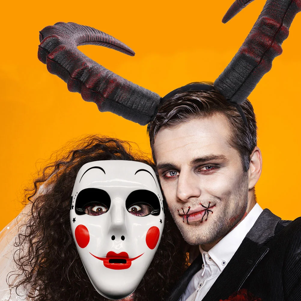 

Make up Demon Horn Headband Women's Halloween Costumes Animal Headbands Pu Hair Accessories