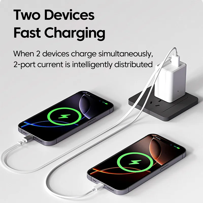 120W GaN Fast Charger Built-in Retractable Cable EU/US/UK Plug USB Type-C Wall Charger For Xiaomi iPhone Samsung/Laptops/Tablets - náhled 3