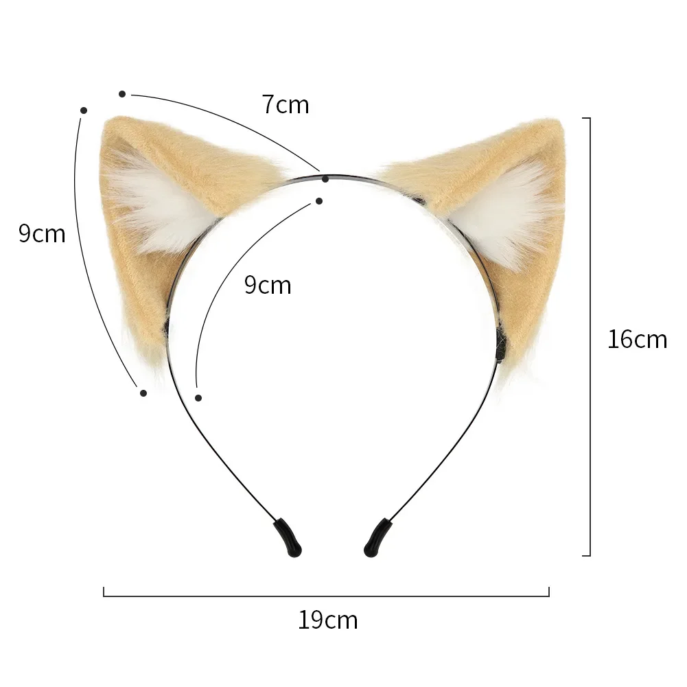 Kawaii Pink White Cat Ear Headwear Fur Lolita JK Cosplay Costume Headdress Animal Party Prop Girl Pet Headband Cosplay Accessory