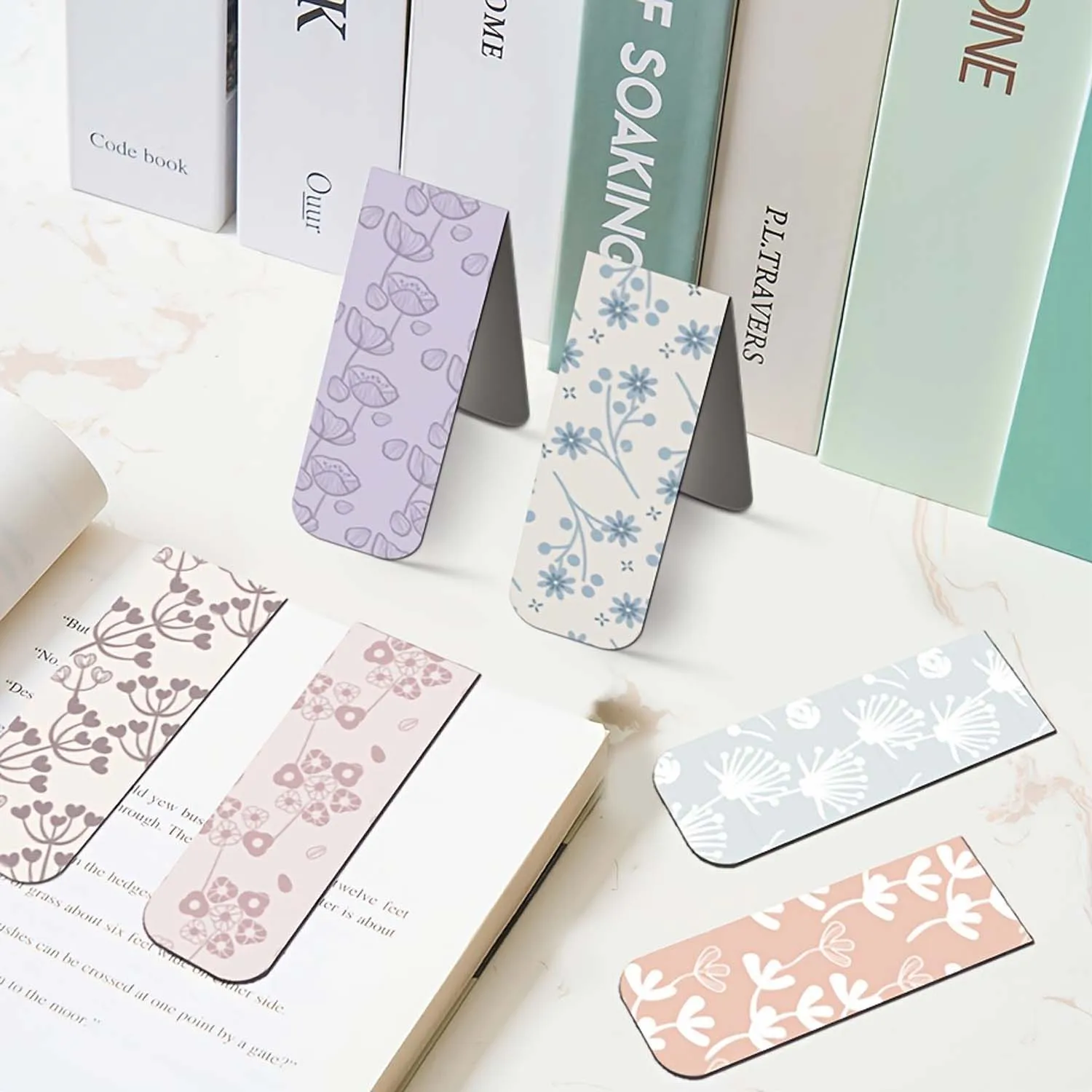 12 szt. Kwiatowe zakładki magnetyczne do planowania kwiatów Magnetyczna zakładka Różne magnesy do książek Klip do znakowania stron