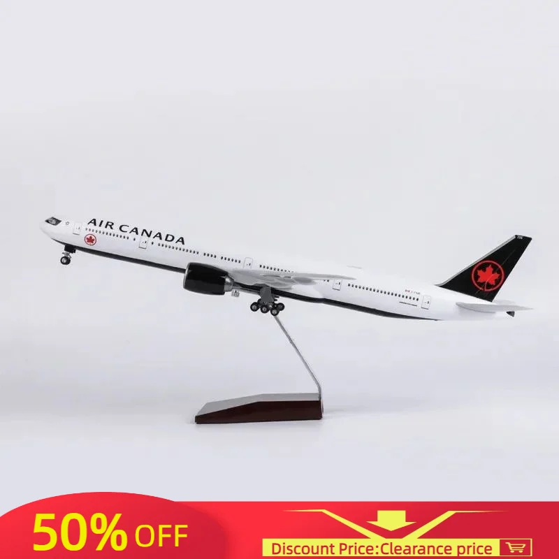 1/157 Scale 47CM Airplane Air Canada Boeing B777/B787 Airline Aircraft Model Diecast Resin Plane Aircraft Collection Display Fan