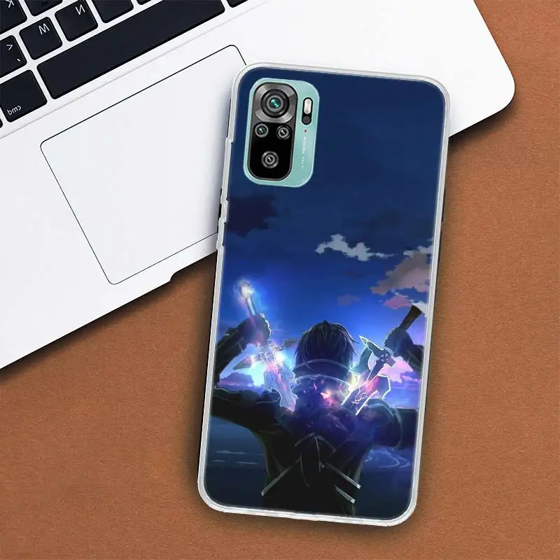 Sword Art Online Kirito Asuna Phone Case For Xiaomi Redmi Note 13 12 12S 11 11S 10 10S 9 9S 11T 11E Pro Plus 8 8T 7 + Coque Cove