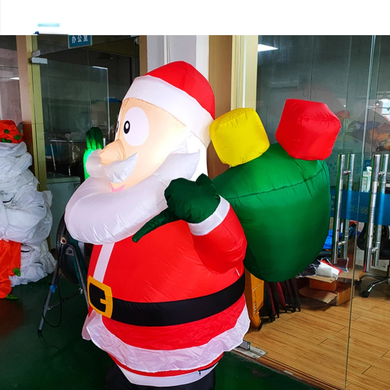 Outdoor cheap festival inflatable decoration yard Christmas Santa Claus with inflatable lighting customizable