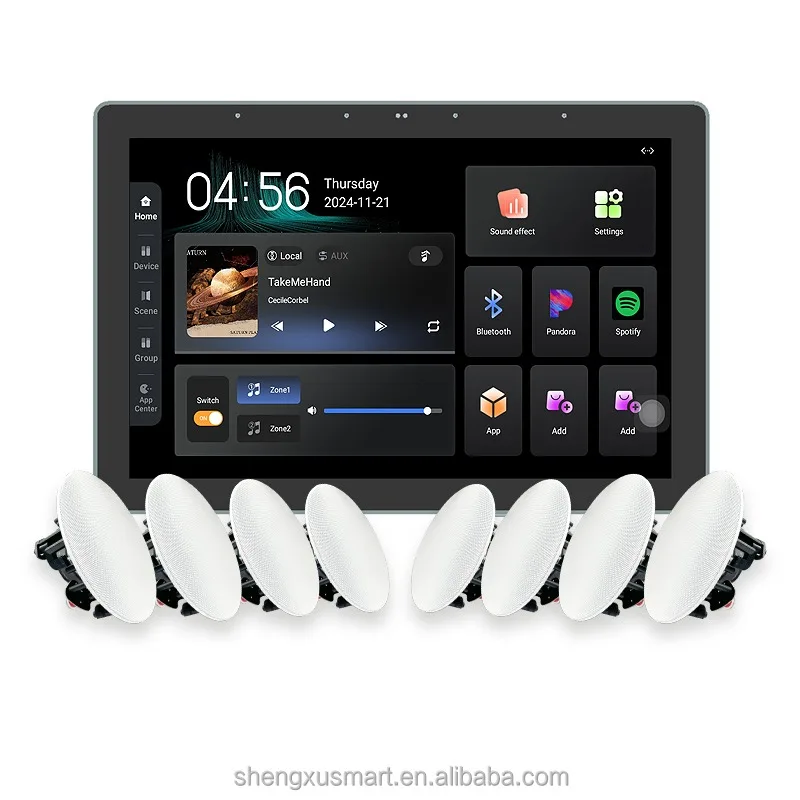 

Tuya Smart Home Gateway with 8-Channel Background Audio System Two Zone Feature