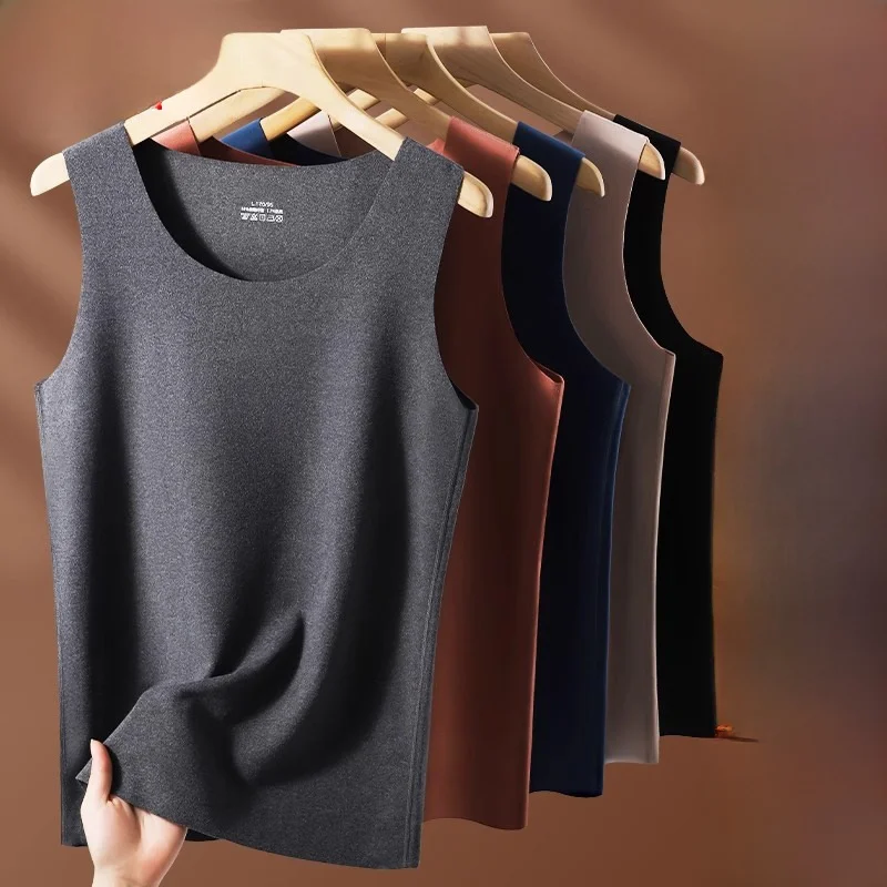 

Теплый жилет Thiened Fce для мужчин, осенне-зимняя тонкая внутренняя одежда, нижнее белье, бренд JIFANPAUL, круглый вырез, разные цвета, для дома...