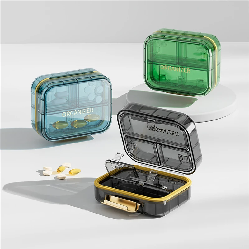 Convenient Pill Box Dust Proof Secure Closure Mini Dispenser Tablet Pill Organizer Case Dispenser Outdoors Travel Tablet Holder