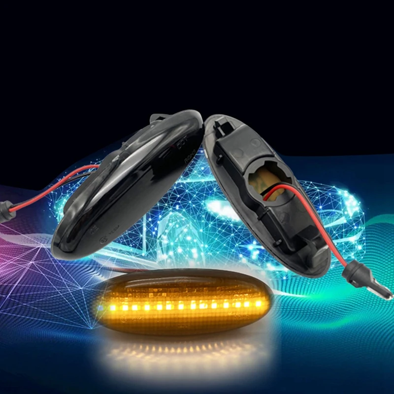 For MAZDA 323 Familia Protege 1998-2003 LED Dynamic Side Marker Turn Signal Light Sequential Blinker Light B33P51120A