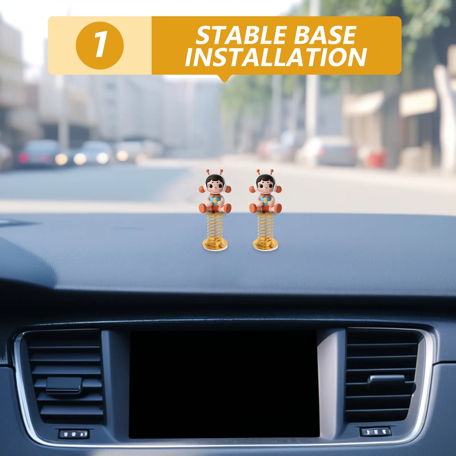20 pcs Spring Dashboard Base DIY Kids Halloween Christmas New Year Car Decor Accessories Car Decors Accessories Shaking