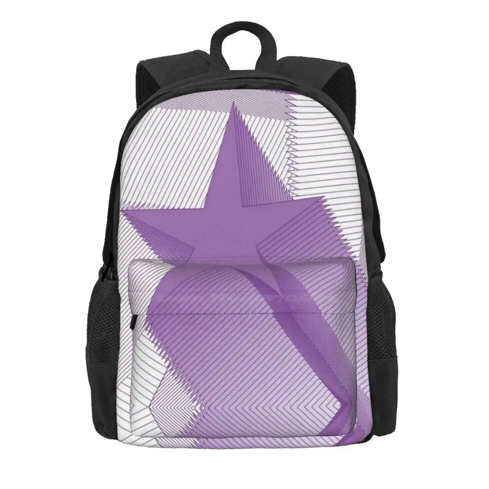 A Star Finding Its Way Hot Sale Schoolbag Backpack Fashion Bags Star Universe Purple Galaxy Abstract Organic Futuristic