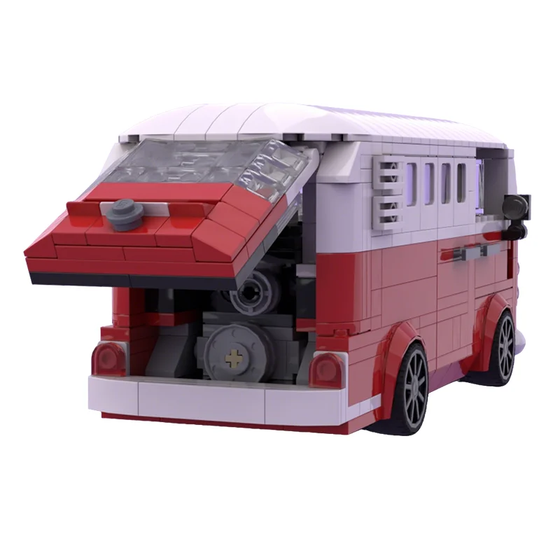 534pcs MOC VW Bus City Champions Model Building Christmas Gift Blocks Toys Architecture Assemble DIY Creative Education Idea