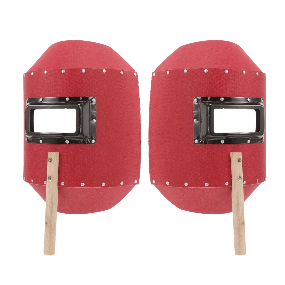 

2Pcs Welding Shield Handheld Welding Mask for Men Vulcanized Fiber Protection for Sparks Grinding Cutting Portable Welder Face