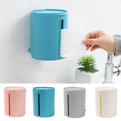 Tissue Organizer Case Roll Paper Box Wall-mounted Punch-free Easy Extraction Anti-slip Adhesive Tissue Storage Great Load Bearin