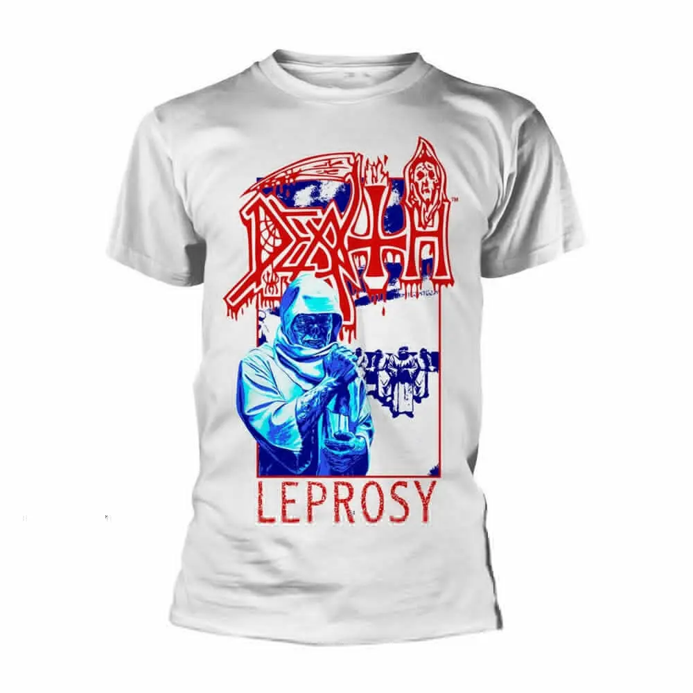 Death Leprosy Posterized White T-Shirt NEW