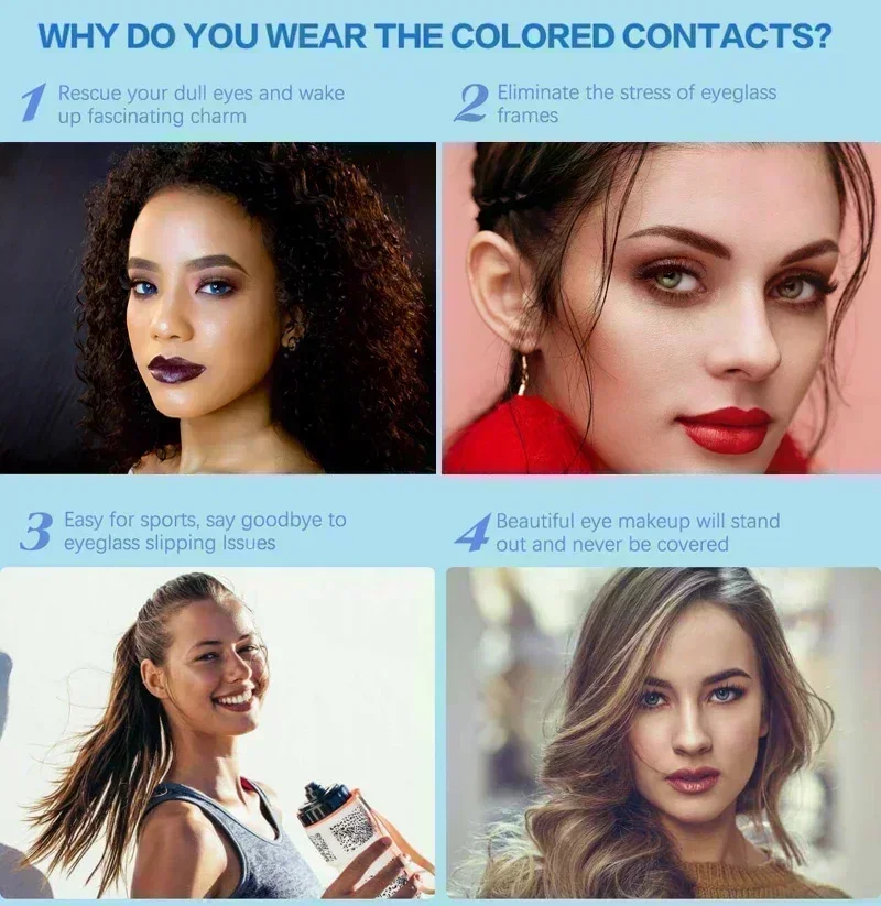 FUNSACHY 2 Stück Froya Cosplay Kontaktlinsen für Halloween, grüne und lila Linsen, Anime-Cosplay-Make-up, weiche Kontaktlinsen, rote Vampir-Augen-Kontaktlinsen. – Detail 35