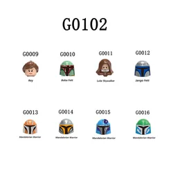 G0102 Building Blocks Boba Fett  Bricks Mandalorian Warrior Figures Luke Skywalker Jango Fett Rey Mini figure Assembly Toys