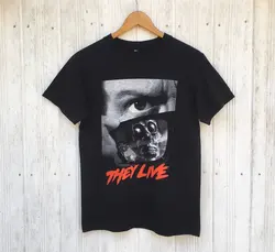 Eles vivem camisa filme de terror camiseta bladerunner total recuo alienígena mars ataques espécies vintage raro ficção científica ficção científica t2