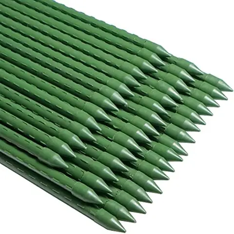 Garden Stakes 57 inch 4.8ft Sturdy Tomato Stakes Plant Stakes for Outdoor Plants Metal Plant Support Sticks for Gardening Pack