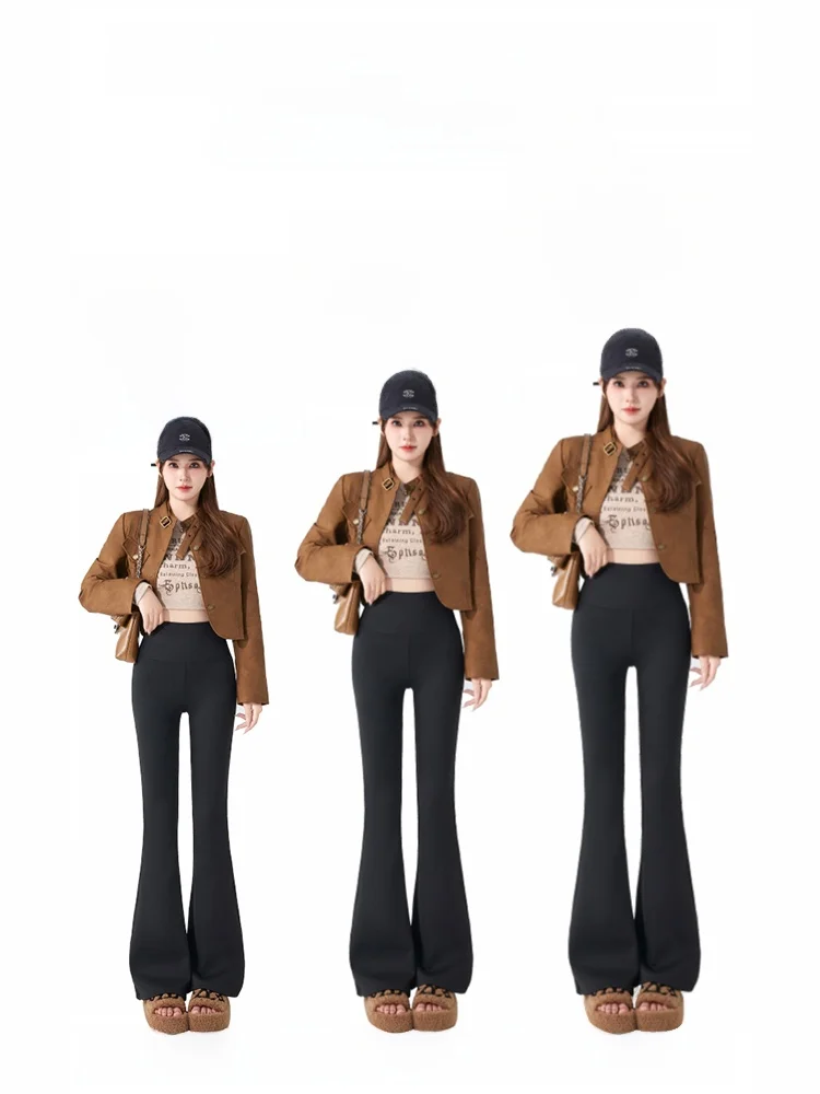 ハイウエストヨガパンツ レディース 秋 ファッション ベルボトム スリミング お腹コントロール ヒップアップ ベースレイヤーパンツ アウターウェア