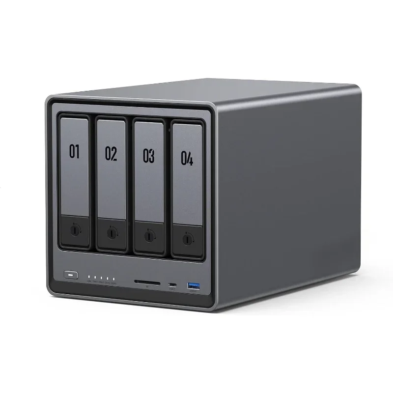 

рекомендуем 32G eMMC, 2*2,5GbE, 2 слота M.2 NVMe, 4K HD, NAS для настольных ПК с 4 отсеками, четырехъядерный процессор Intel N100, 8 ГБ оперативной памяти DDR5