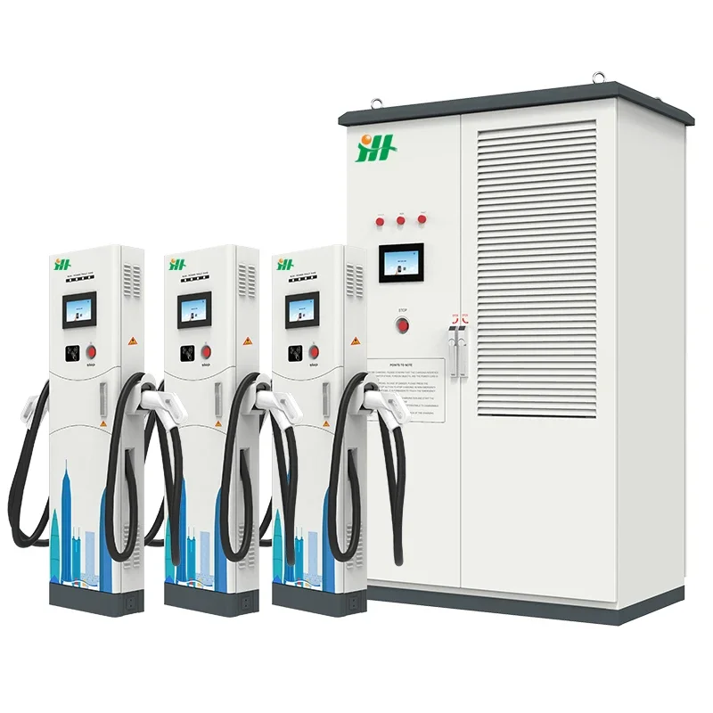 Station de Recharge pour Véhicule Électrique, Montage au Sol, Extra Haute Puissance, CCS Droel 3, 480KW, 350KW, Chargeur Rapide DC EV, Armoire Fendue, Rine