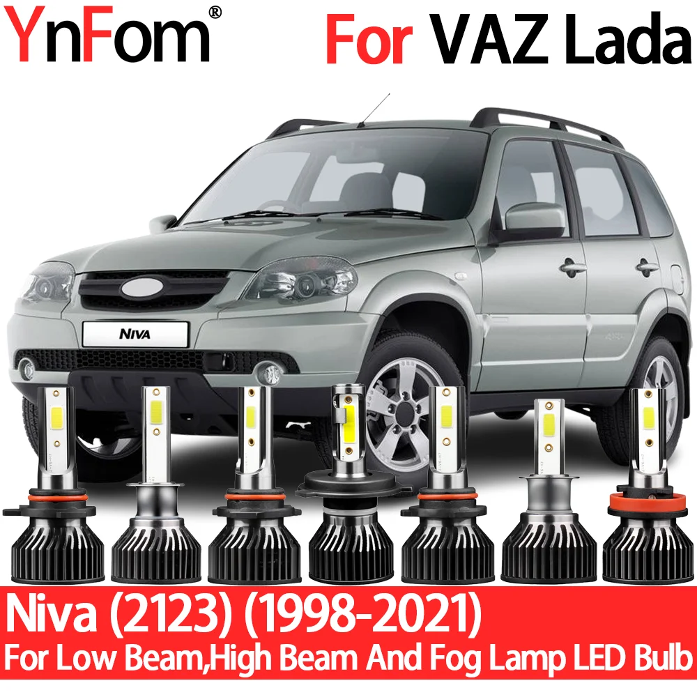 

YnFom For VAZ Lada Niva (2123) 1998-2021 Special LED Headlight Bulbs Kit For Low Beam,High Beam,Fog Lamp,Car Accessorie