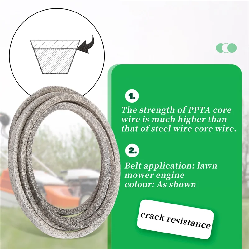 

ABHY-Mower Belt Aramid Fiber For John Deere GX20072 754-04219,954-04219 Cub Cadet 754-0641 1/2X104 Inch