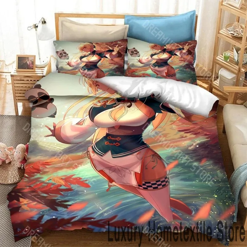 3D Printed Shiranui Flare Cartoon Bedding Set for Boys Girls Duvet Cover Pillowcase Twin Queen King Full Single Double Sizes